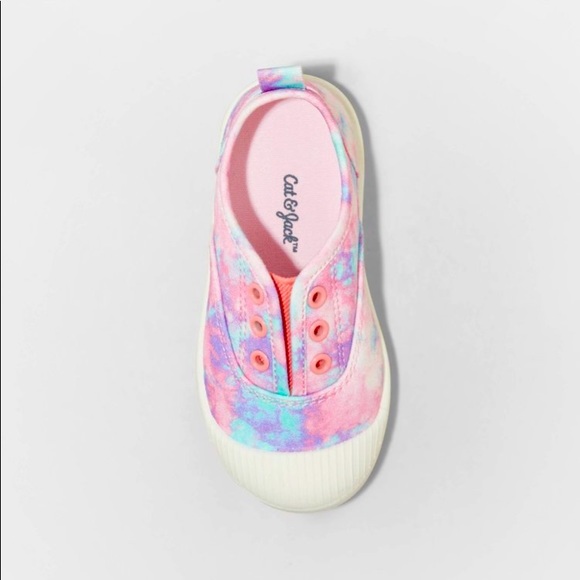 Cat & Jack Tie Dye Slip On Sneakers Size 7 - Picture 2 of 4